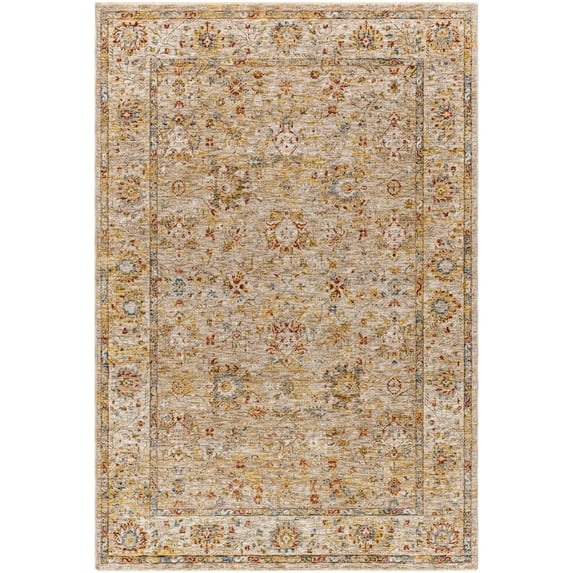 Boutique Rugs Duong Traditional Area Rug - Tan, Light Sage, Mustard - 10' x 13'11"