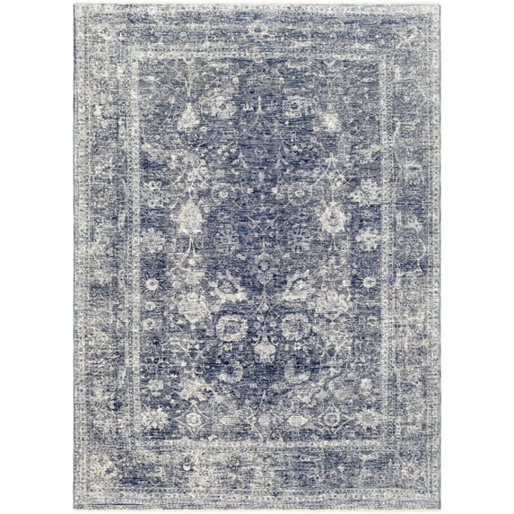 BoutiqueRugs Eastham Traditional Area Rug - Navy, Denim, Pale Blue - 5' x 8'2"
