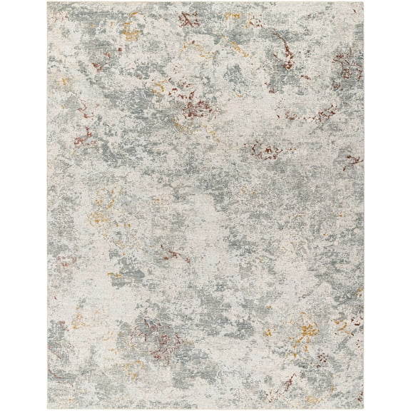 BoutiqueRugs Edana Contemporary Area Rug - Light Gray, Multi Brown, Cloud Gray - 2'7" x 3'11"