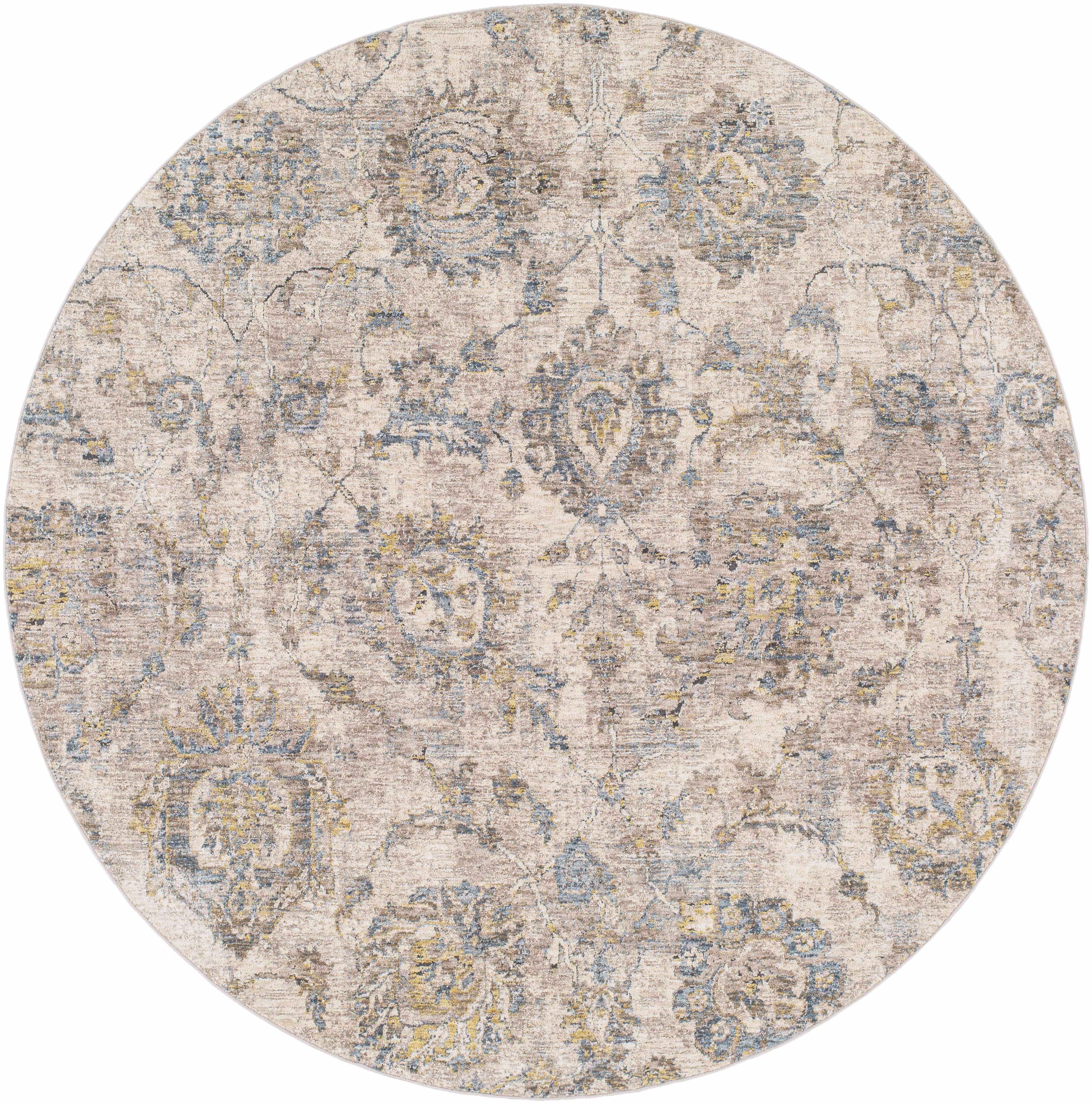 Boutique Rugs Edenfield Traditional Area Rug - Teal, Pale Blue, Mustard ...