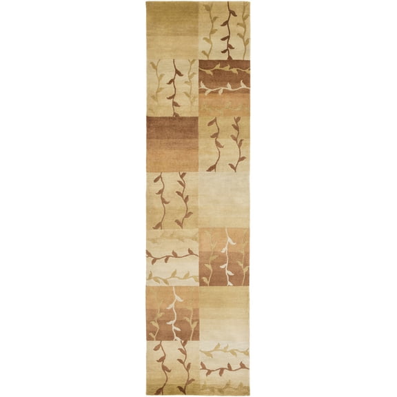BoutiqueRugs Egham Farmhouse Runner Rug - Faded Driftwood, Seashell, Light Beige - 2'6" x 10' Runner