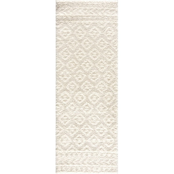 BoutiqueRugs Eivin Contemporary Runner Rug - Cream - 2'7" x 7'3" Runner
