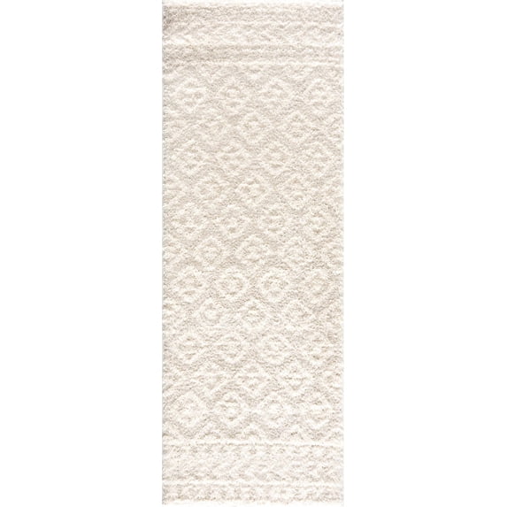 BoutiqueRugs Eivin Contemporary Runner Rug - Cream - 2'7" x 7'3" Runner