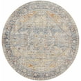 thumbnail image 1 of BoutiqueRugs Elita Traditional Area Rug - Blue, Peach, Mustard - 7'10" Round, 1 of 10