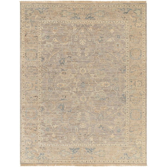BoutiqueRugs Ellie Traditional Area Rug - LightGray, Beige, Denim - 18" x 18" Sample