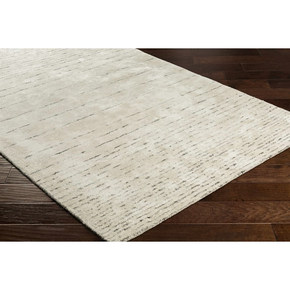 BoutiqueRugs Ellisburg Contemporary Area Rug - Black, Beige, Cream - 18" x 18" Sample