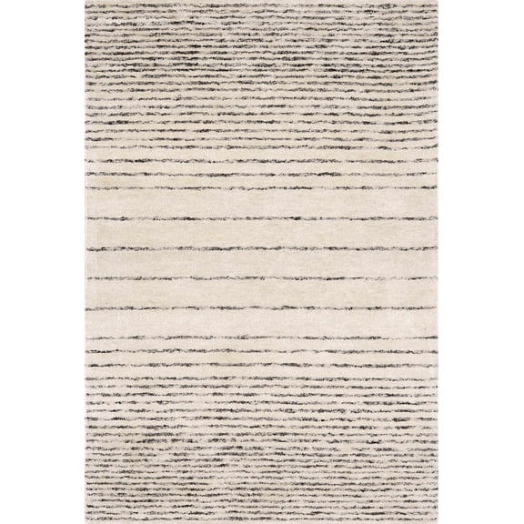 BoutiqueRugs Ellisburg Contemporary Area Rug - Black, Beige, Cream - 4' x 6'