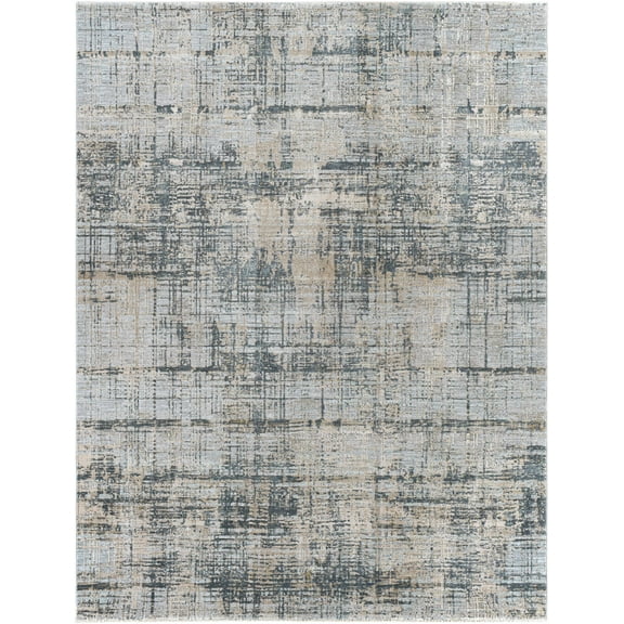 BoutiqueRugs Eltham Contemporary Area Rug - Pale Blue, Medium Gray, Teal - 2' x 2'11"