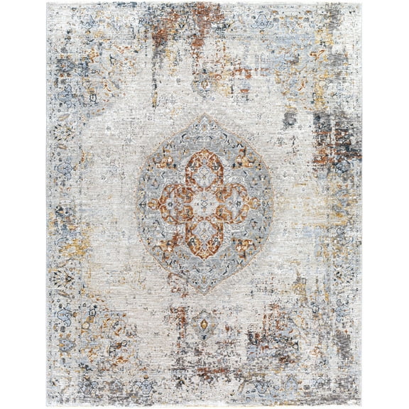Boutique Rugs Ely Traditional Area Rug - Rust, Teal, Medium Gray - 10' x 13'11"