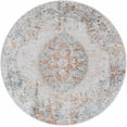 thumbnail image 1 of Boutique Rugs Ely Traditional Area Rug - Rust, Teal, Medium Gray - 7'10" Round, 1 of 12