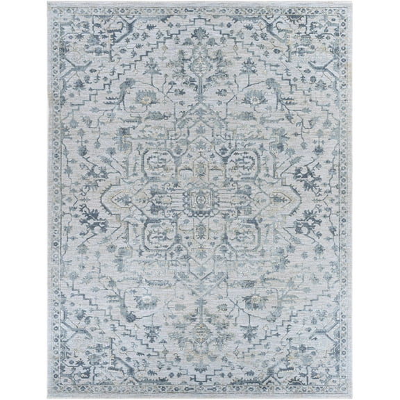 Boutique Rugs Embsay Traditional Area Rug - Medium Gray, Peach, Taupe - 10' x 13'11"