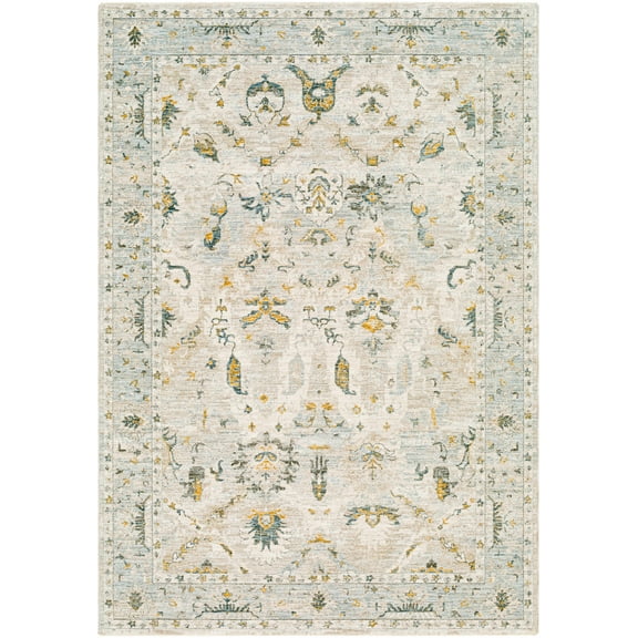 Boutique Rugs Emile Traditional Area Rug - Off White, Taupe, Dusty Sage - 2' x 2'11"