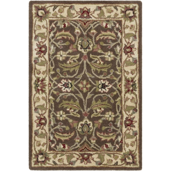 BoutiqueRugs Eupora Traditional Area Rug - Dark Brown, Pale Pink, Mauve - 9' x 12'