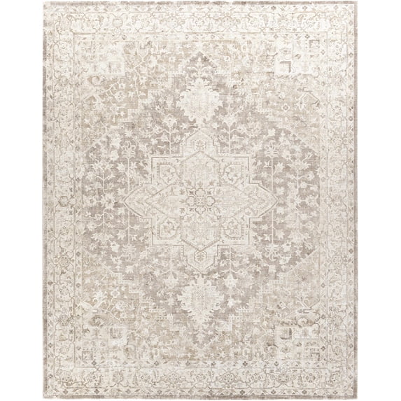 BoutiqueRugs Evercreech Traditional Area Rug - Medium Brown, Dark Brown, Peach - 2' x 3'