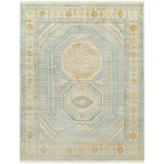 BoutiqueRugs Evers Traditional Area Rug - Beachhouse, Camel, Faded Driftwood - 18" x 18" Sample