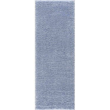 BoutiqueRugs Faina Aqua Washable Shag Runner Rug - Machine Washable - Aqua - 2'7" x 7'3" Runner
