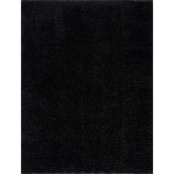 BoutiqueRugs Faina Black Washable Shag Area Rug - Machine Washable - Black - 7'10" x 10'