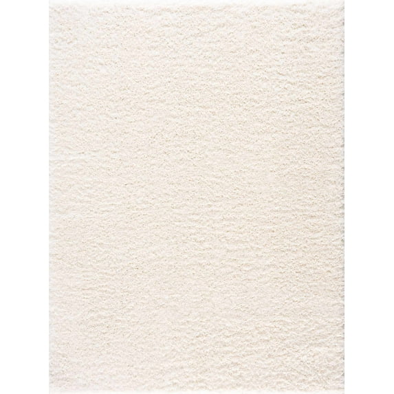 BoutiqueRugs Faina Cream Washable Shag Area Rug - Machine Washable - Cream - 4' x 5'7"