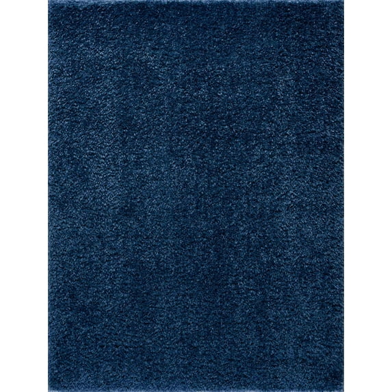 BoutiqueRugs Faina Dark Blue Washable Shag Area Rug - Machine Washable - Navy - 8'10" x 12'