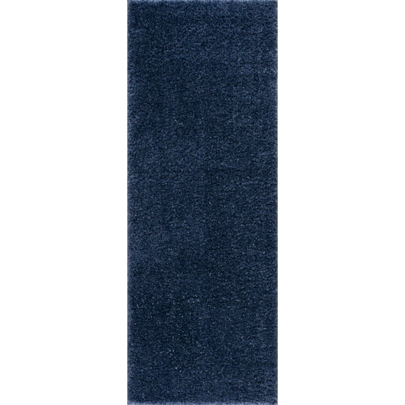 BoutiqueRugs Faina Dark Blue Washable Shag Runner Rug - Machine Washable - Navy - 2'7" x 7'3" Runner