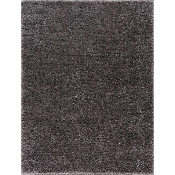 BoutiqueRugs Faina Dark Gray Washable Shag Area Rug - Machine Washable - Medium Gray - 4' x 5'7"