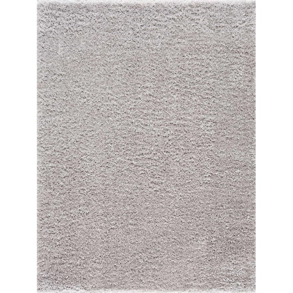 BoutiqueRugs Faina Light Gray Washable Shag Area Rug - Machine Washable - Light Gray - 6'7" x 9'