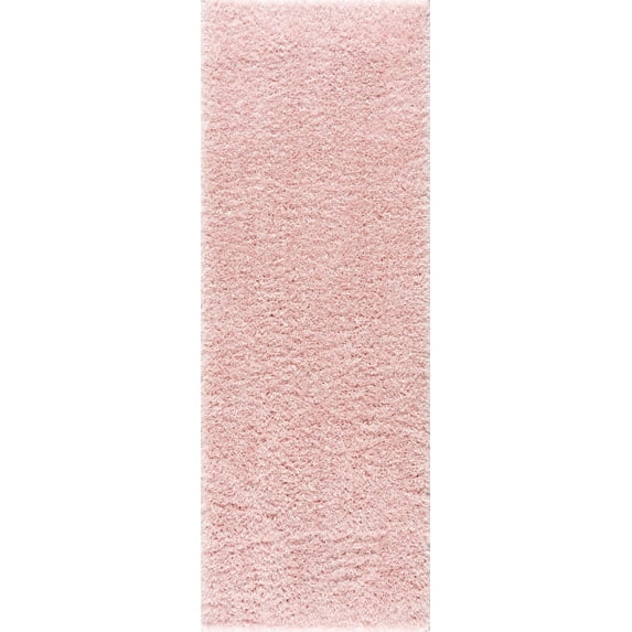 BoutiqueRugs Faina Pink Washable Shag Runner Rug - Machine Washable - Pink - 2'7" x 7'3" Runner