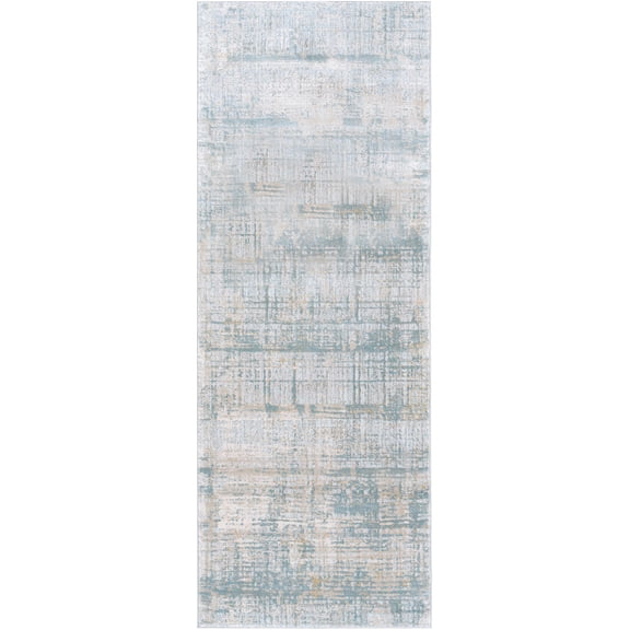 BoutiqueRugs Fallin Contemporary Runner Rug - Medium Gray, Taupe, Light Gray - 2'7" x 10' Runner
