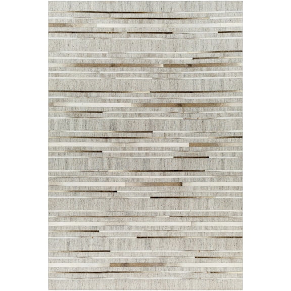 BoutiqueRugs Fico Contemporary Area Rug - Ivory, Taupe, Dark Brown - 2' x 3'