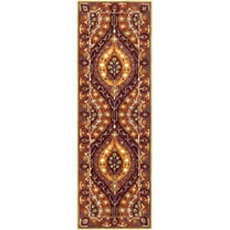 Boutique Rugs Fine Traditional Runner Rug - Burgundy, Camel, Rust - 2'6" x 8' Runner