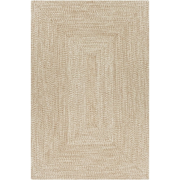 BoutiqueRugs Flaxville Traditional, Transitional Area Rug - Outdoor Safe - Dark Red, Cream - 5' x 7'6"