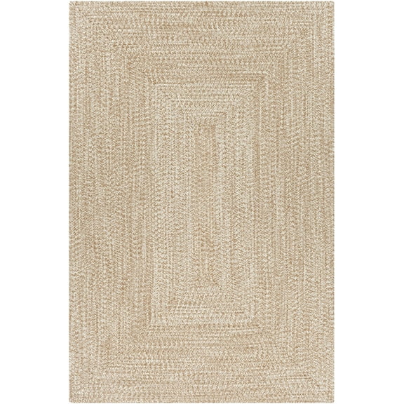 BoutiqueRugs Flaxville Traditional, Transitional Area Rug - Outdoor Safe - Cream, Dark Red - 8'6" x 11'6"