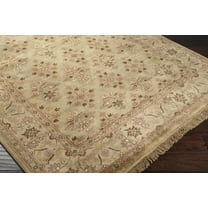 BoutiqueRugs Fordsville Traditional Area Rug - Medium Brown, Off White, Tan - 8' Round