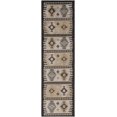 thumbnail image 1 of BoutiqueRugs Foxburg Bohemian Southwestern Colorful Runner Rug - Tribal Diamond Boho Carpet for Hallway, Kitchen - Gray, Charcoal, Tan - 2'2" x 7'7" (2x8), 1 of 10