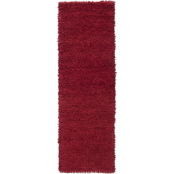 BoutiqueRugs Frederika Shags Runner Rug - Dark Red - 4' x 10' Runner