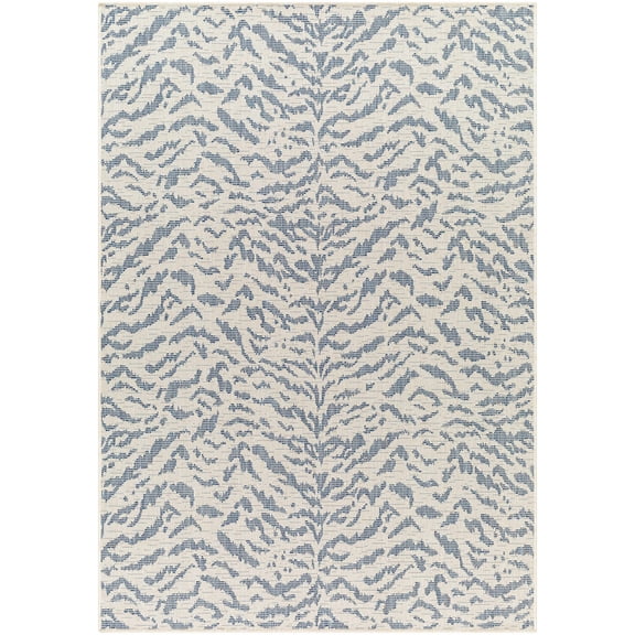 BoutiqueRugs Friso Contemporary Area Rug - Outdoor Safe - Rose Cream, Charcoal, Nickel - 6'7" x 9'