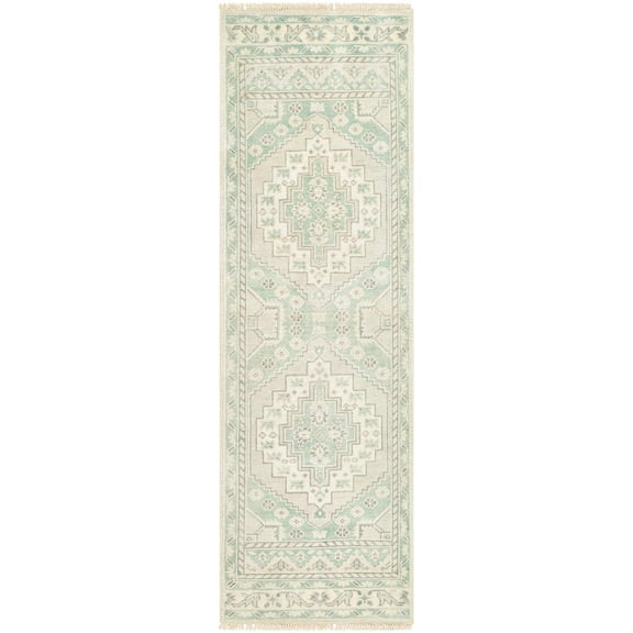 BoutiqueRugs Fulk Farmhouse Runner Rug - Light Gray, Driftwood, Smoke - 2'6" x 10' Runner