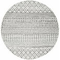 thumbnail image 1 of BoutiqueRugs Genji Farmhouse Moroccan Geometric Area Rug - Boho Aztec Tribal Carpet for Living Room - Light Gray, Dark Gray, Neutral - 5'3" Round, 1 of 19