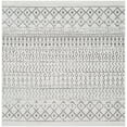 thumbnail image 1 of BoutiqueRugs Genji Farmhouse Moroccan Geometric Area Rug - Boho Aztec Tribal Carpet for Living Room - Light Gray, Dark Gray, Neutral - 7'10" Square, 1 of 19