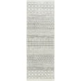 thumbnail image 1 of BoutiqueRugs Genji Farmhouse Moroccan Geometric Runner Rug - Boho Aztec Tribal Carpet for Hallway, Kitchen - Light Gray, Dark Gray, Neutral - 2'7" x 12' Runner, 1 of 19