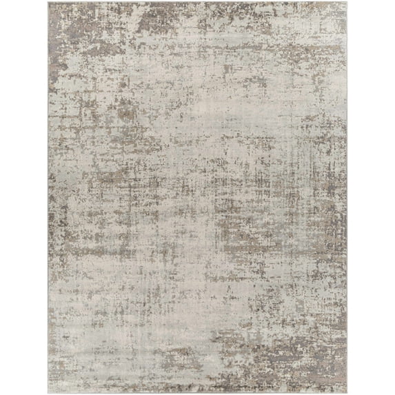BoutiqueRugs Gerona Contemporary Area Rug - Charcoal, Gray, Light Gray - 6'7" x 9'