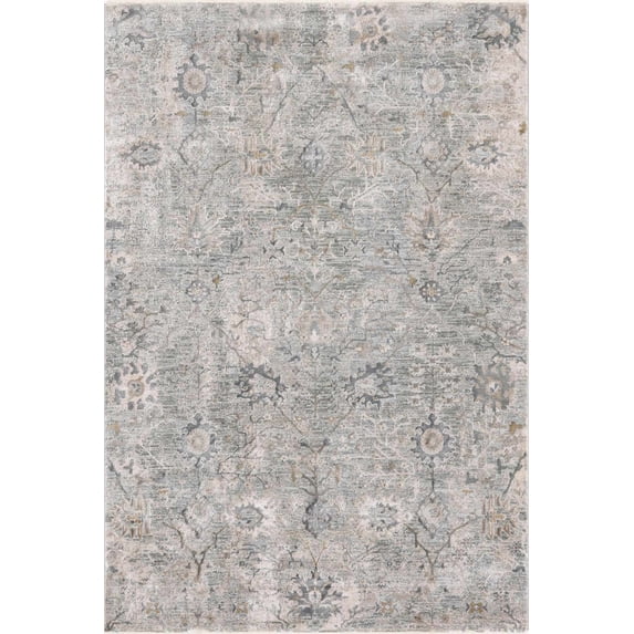 BoutiqueRugs Gilmanton Traditional Area Rug - Medium Gray, Peach, Taupe - 7'10" x 10'2"