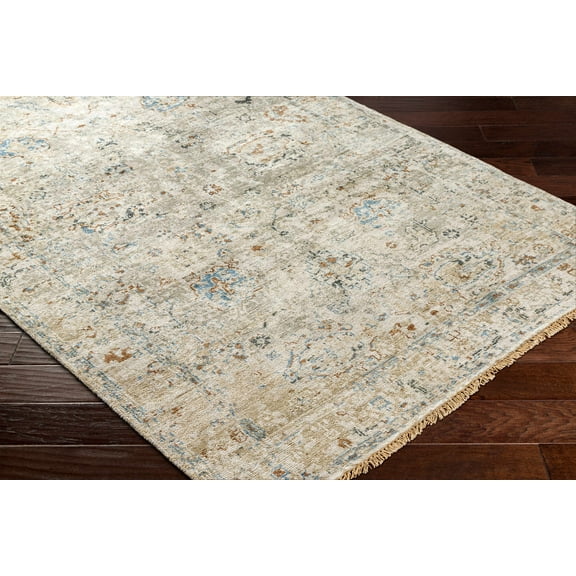 BoutiqueRugs Gonzaga Traditional Area Rug - Denim, SkyBlue, Dark Red - 2' x 3'