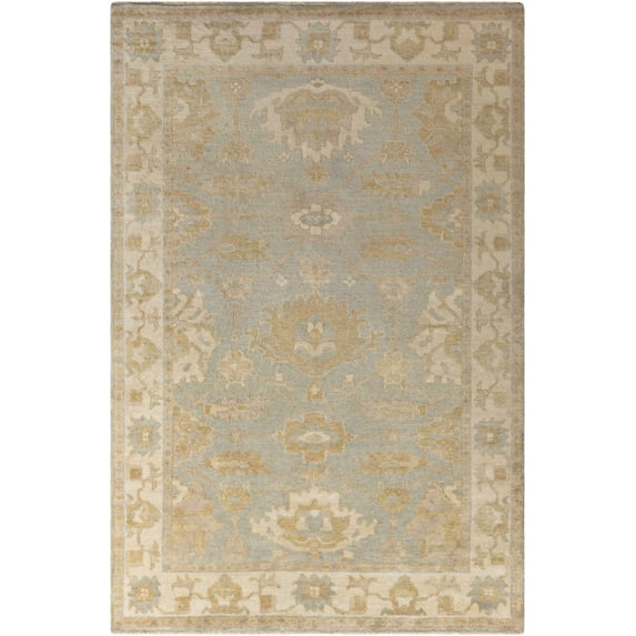 BoutiqueRugs Goodyear Traditional Area Rug - Beige, Light Sage, Mustard - 5'6" x 8'6"