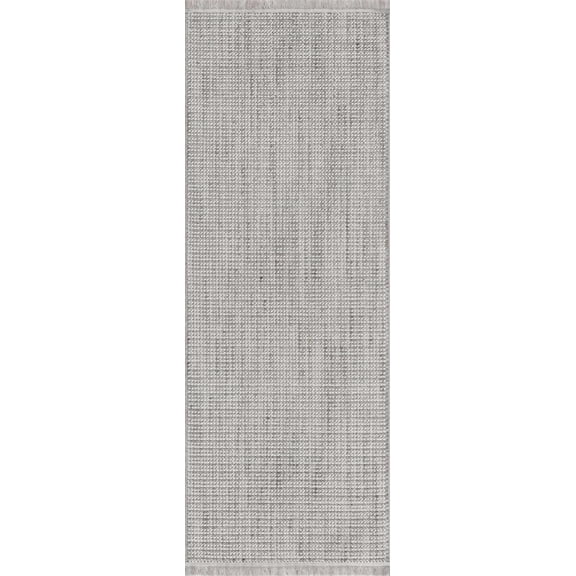 BoutiqueRugs Gowan Modern Solid Colour Runner Rug - Minimalist Contemporary Carpet for Hallway, Kitchen - Cream, Beige, Gray - 2'7" x 7'3" Runner