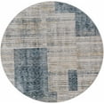 thumbnail image 1 of BoutiqueRugs Grapeview Medium Pile Sheen Area Area Rug - Teal, Medium Gray, Gray - 6'7" Round, 1 of 14