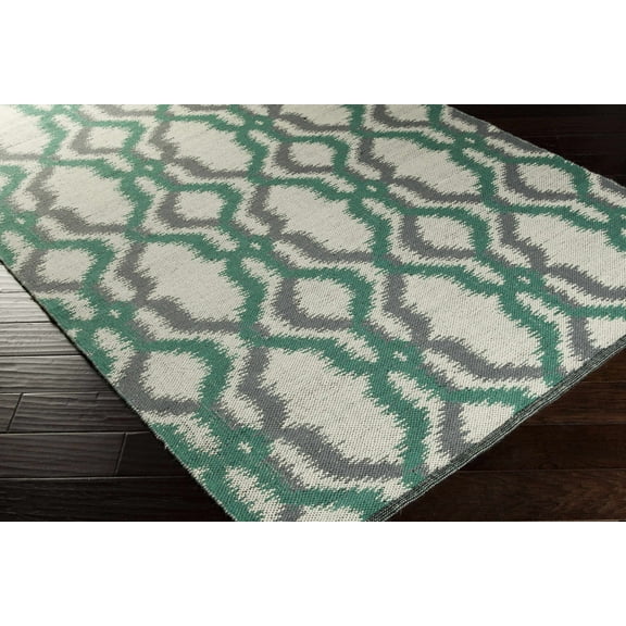 BoutiqueRugs Gulliver Contemporary Area Rug - Ivory, Light Green, Charcoal - 2' x 3'
