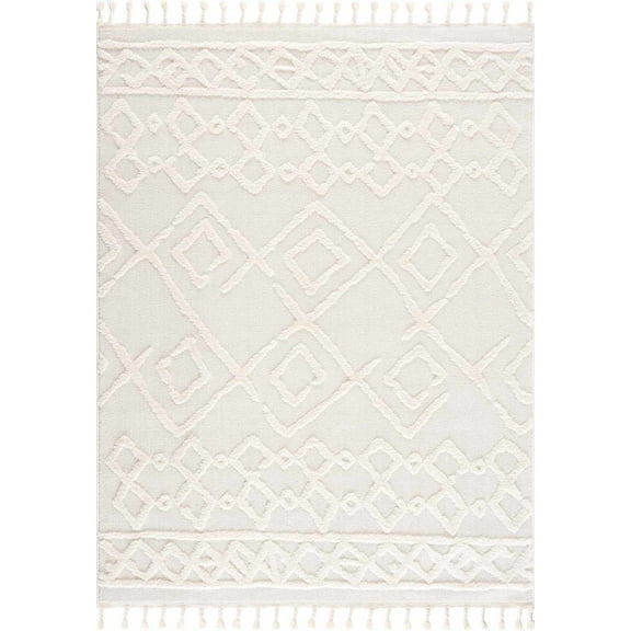 Boutique Rugs Gyundyukoru Bohemian, Transitional Area Rug - Light Gray, Cream - 8'10" x 12'