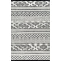BoutiqueRugs Hala Contemporary Area Rug - Ivory, Black - 27" x 45"