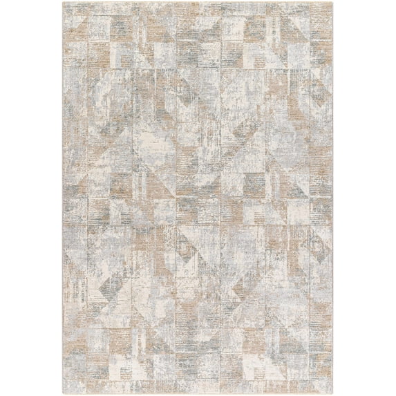 BoutiqueRugs Halia Contemporary Area Rug - Light Gray, Multi Brown, Cloud Gray - 9' x 12'2"